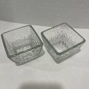 Set 2, DiSaronno Amaretto Liqueur Square Whisky Glasses Italian Glass Base Chips